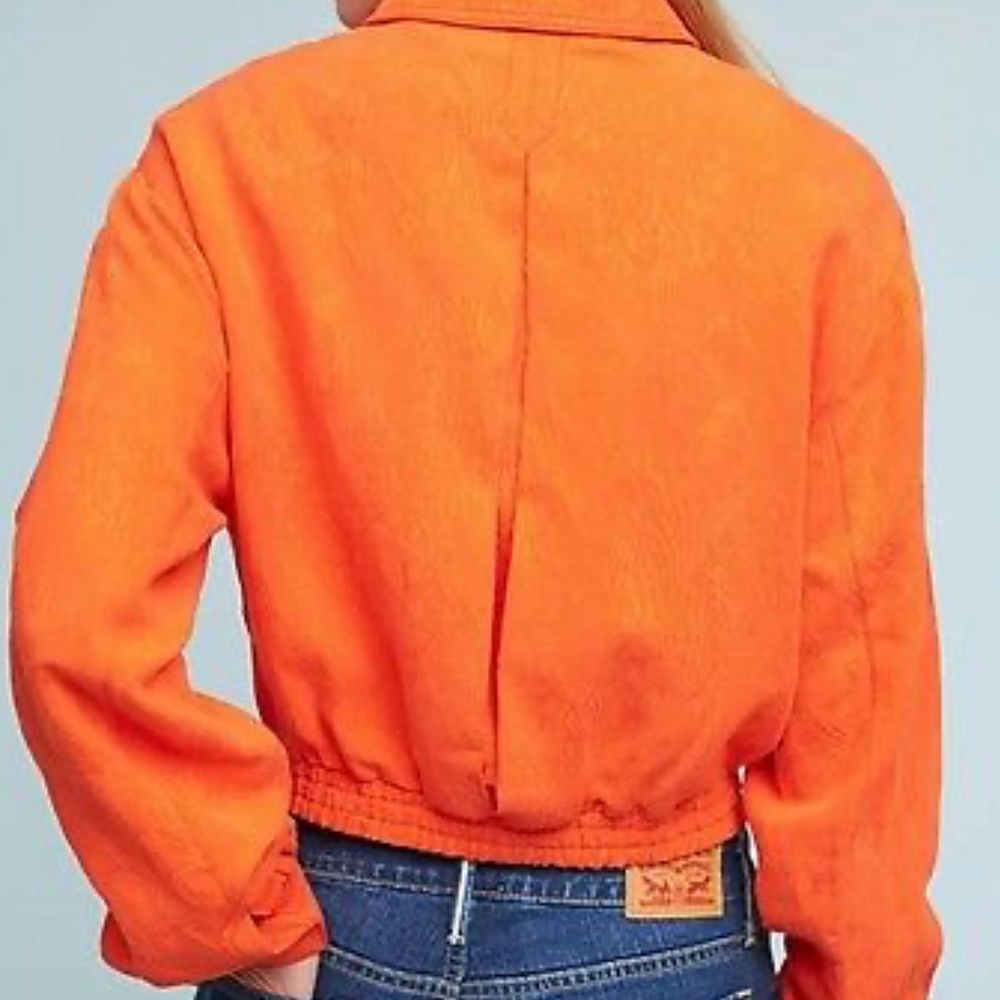 Orange Bomber Jacket - image 4